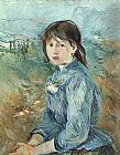 Berthe Morisot Canvas Paintings - The Little Girl from Nice